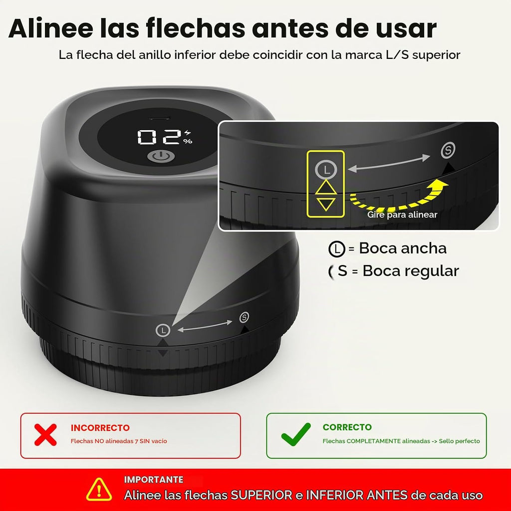 Kit de sellador al vacío de tarros Mason eléctrico, 3 en 1, 10 tapa...
