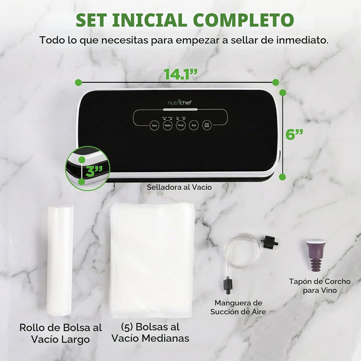 Sellador al vacío, Negro