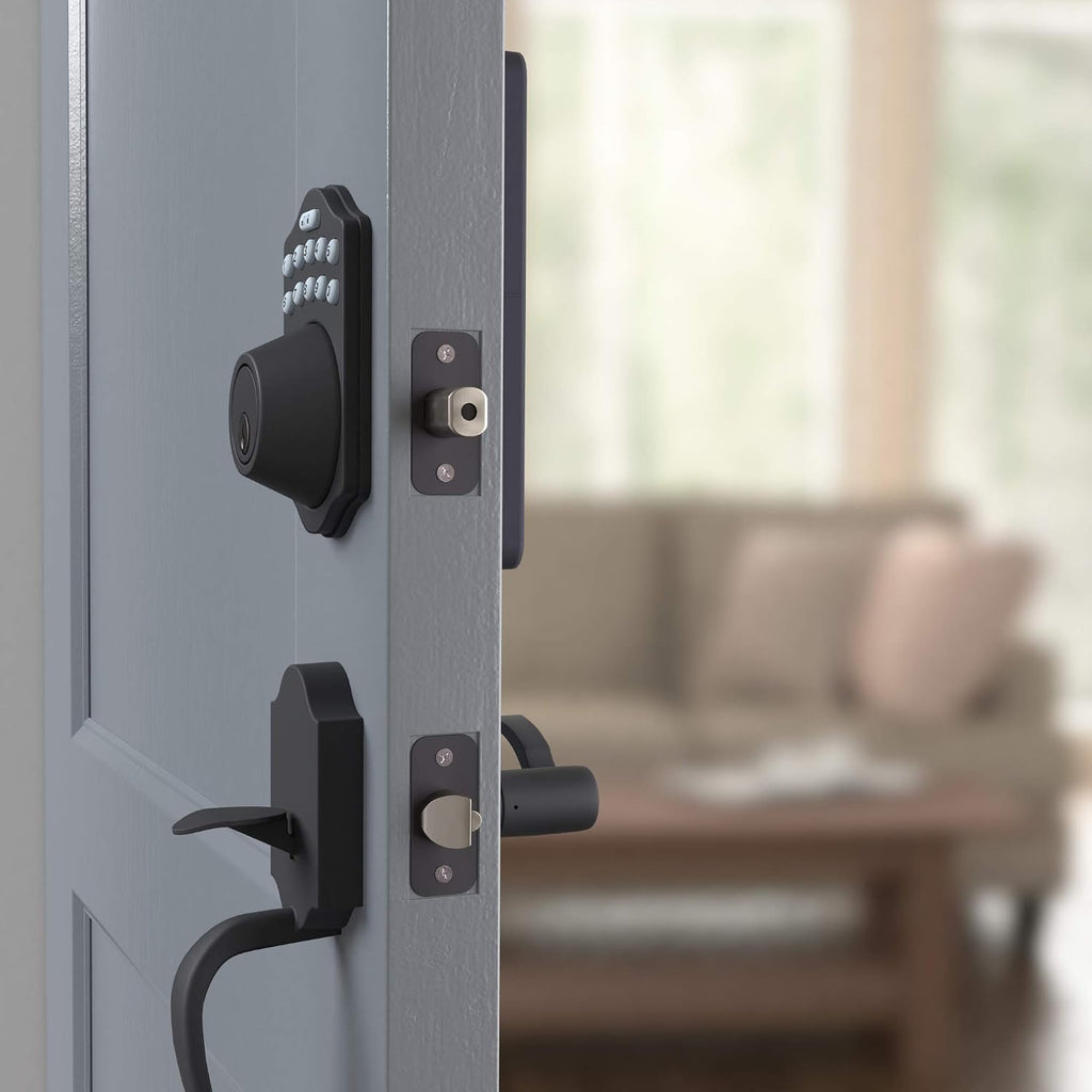 Amazon Basics Cerradura de puerta con teclado electrónico con bloqu...