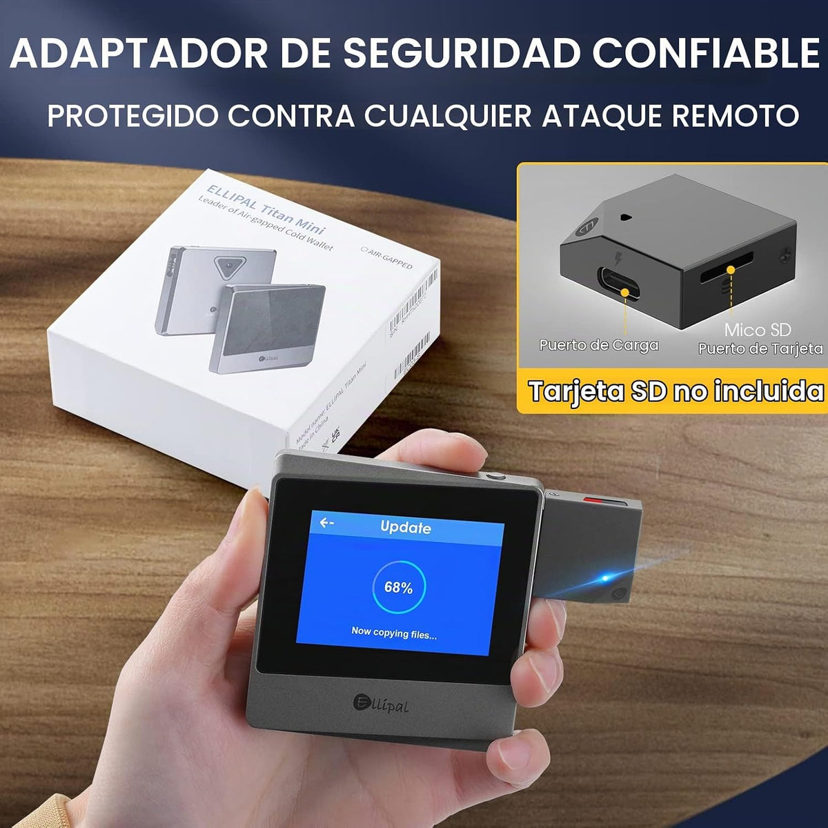 ELLIPAL Cartera criptográfica con espacio de aire, Titan Mini, 1000...