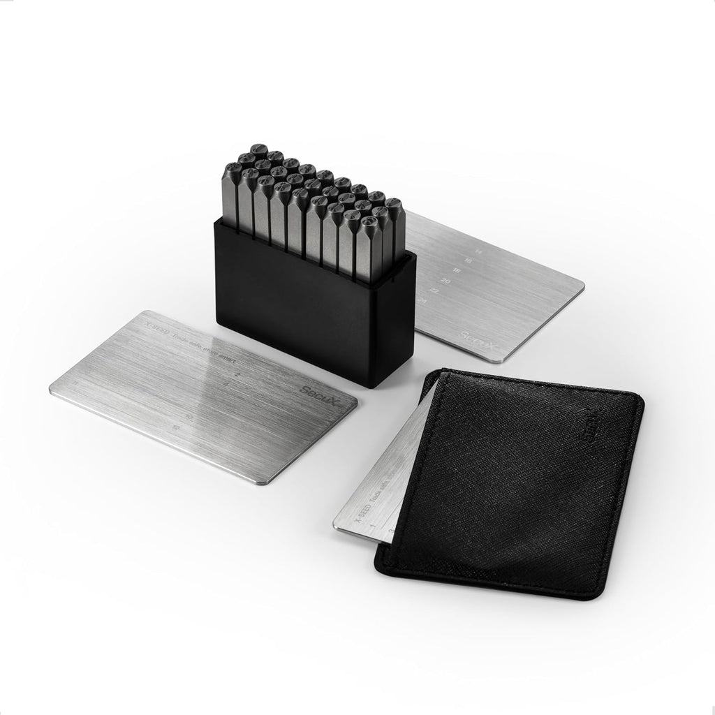 SecuX XSEED Plus - Cartera segura de Bitcoin Placas de acero para a...