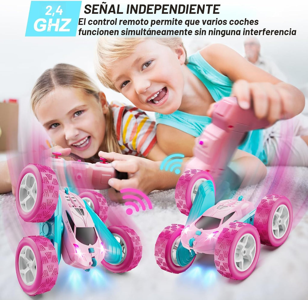 QUNREDA Coches RC, Coche de Control Remoto Rosa para Niñas, 2.4 GHZ...