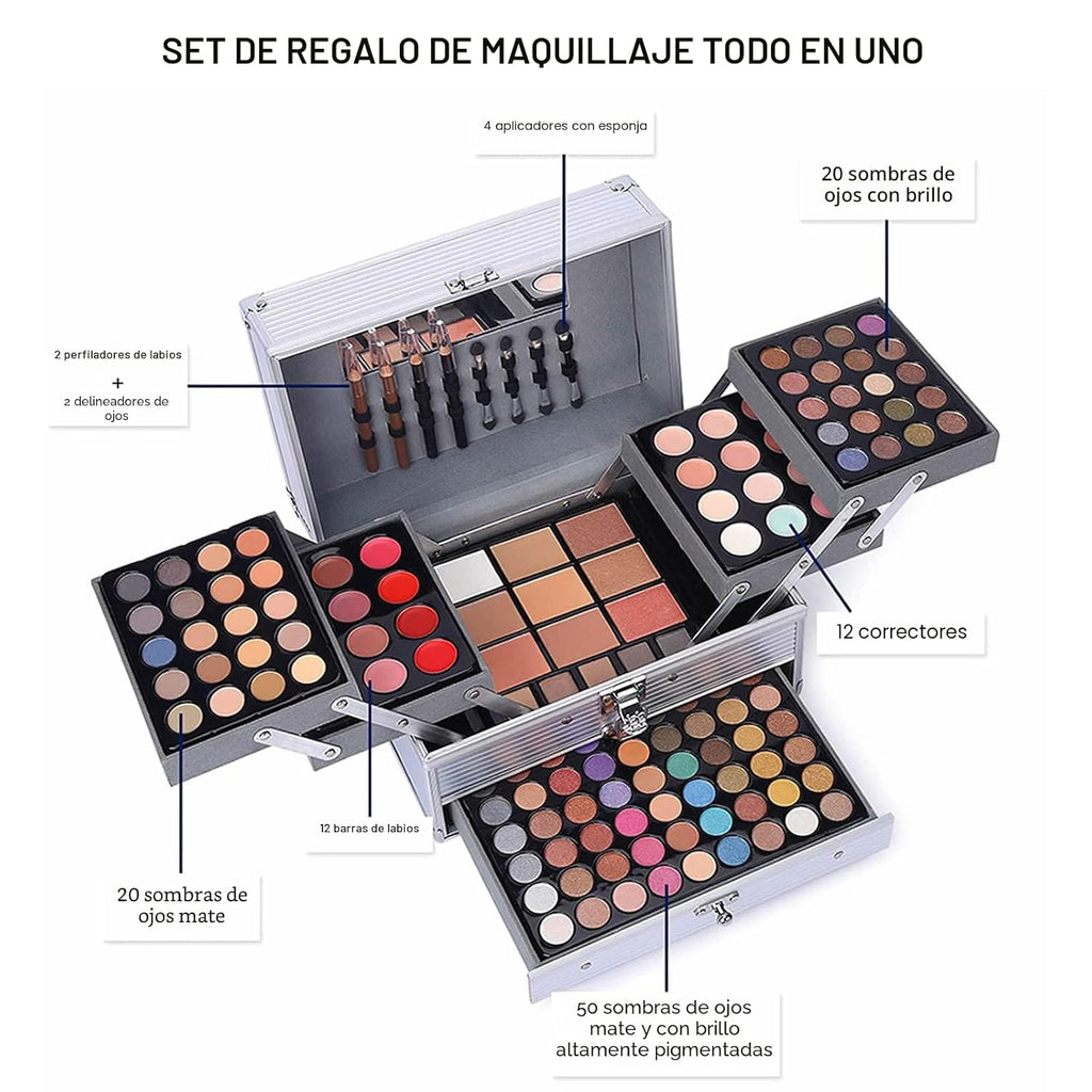 UNIFULL Kit completo de maquillaje de 132 colores todo en uno para...