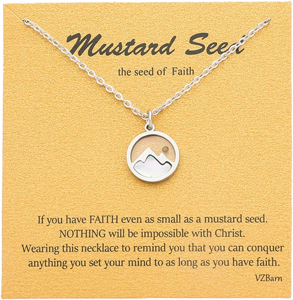 VZBarn Collar Delicado de Acero Inoxidable Chapado en Oro Faith par...