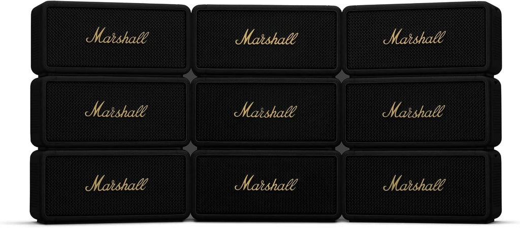 Marshall Middleton - Parlante Bluetooth portátil, color negro y latón