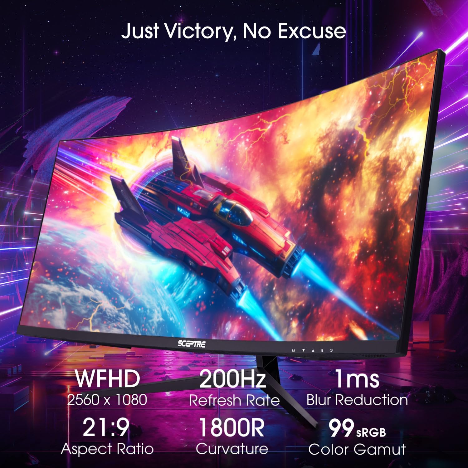 ¡Nuevo! Sceptre - Monitor para juegos curvado de 30 pulgadas 200+Hz...