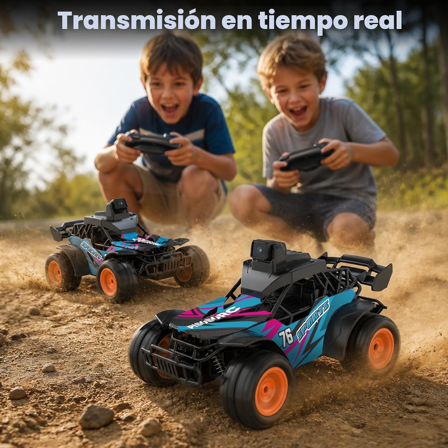 Auto RC con cámara, camión de control remoto de 2.4 GHz con pantall...