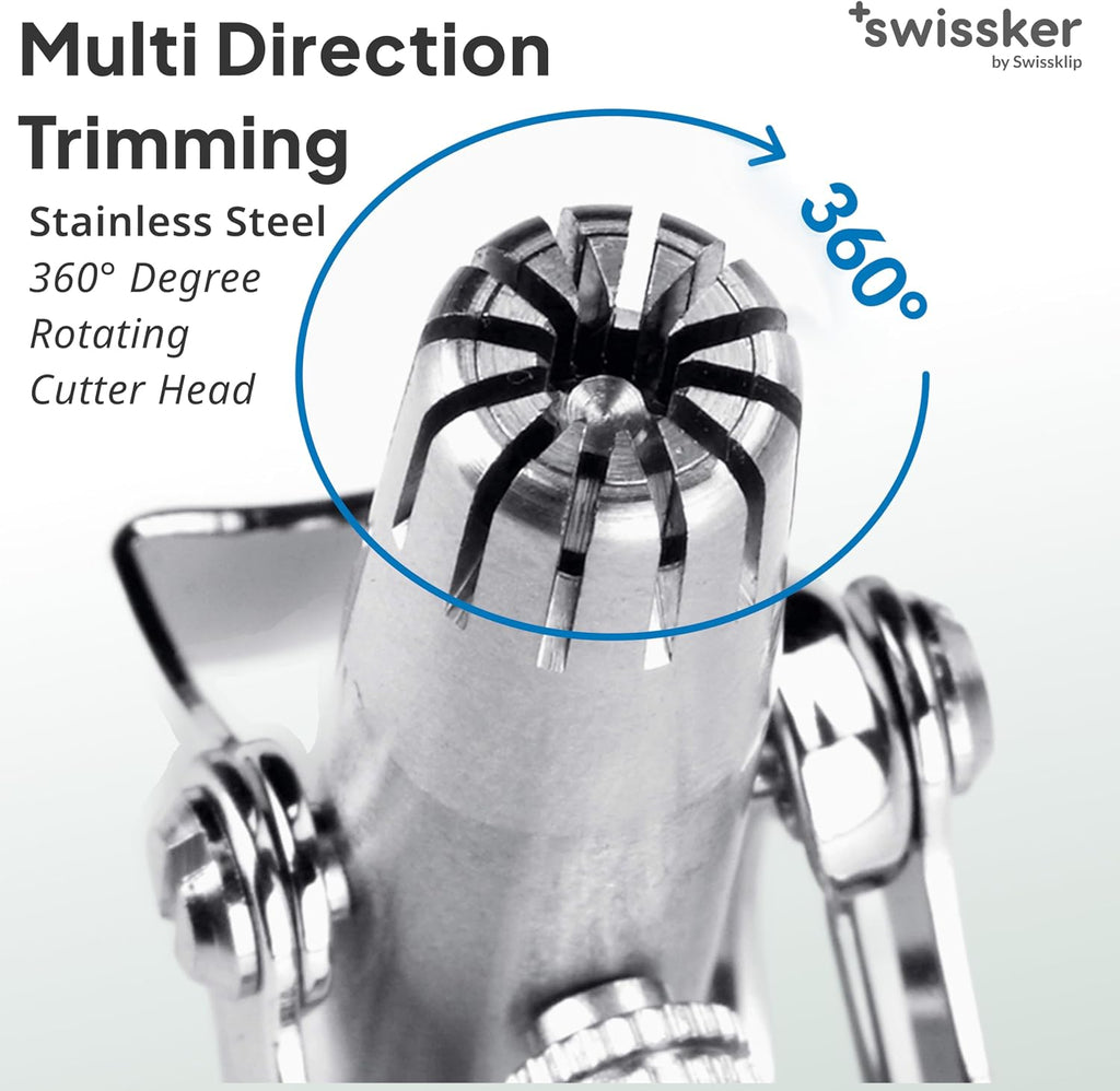 Swissklip Swissker - Recortadora de pelo de nariz para hombres, rec...