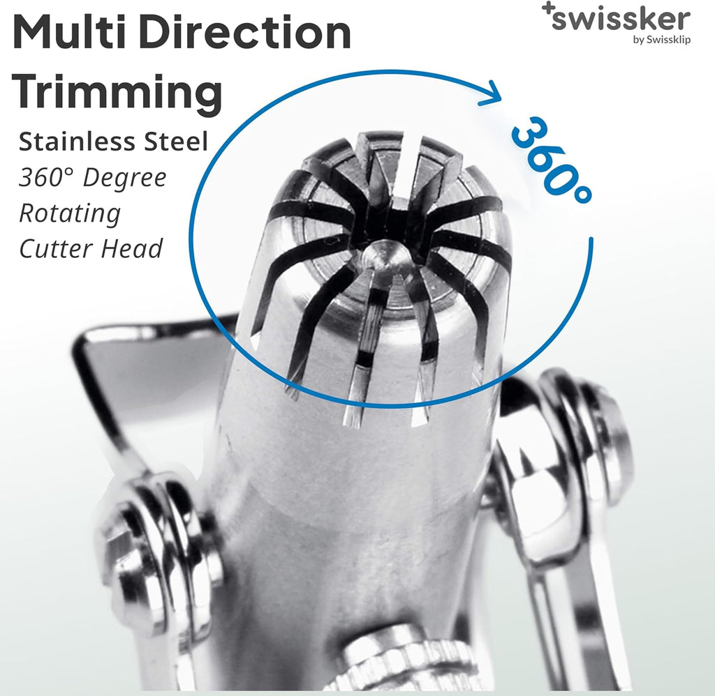 Swissklip Swissker - Recortador manual de vello de nariz para hombr...