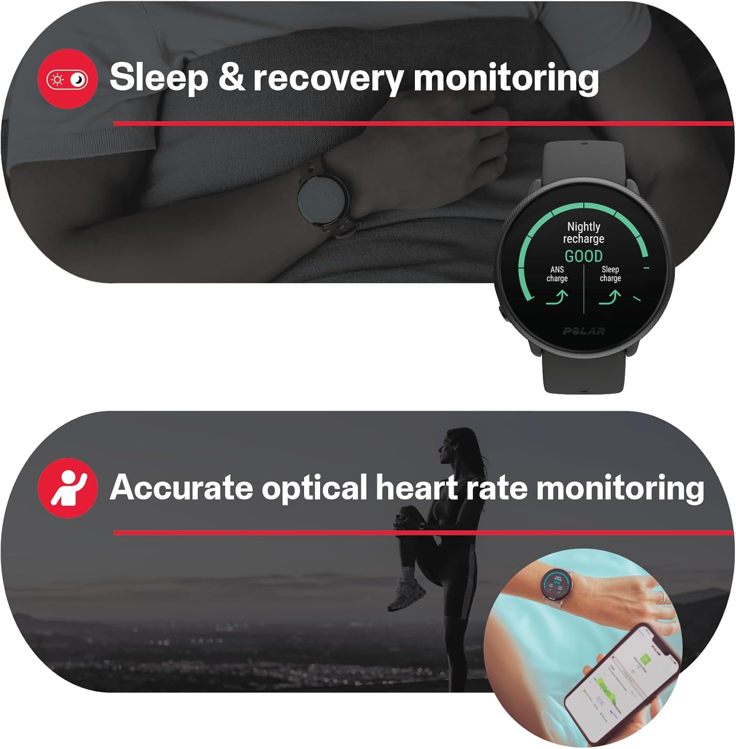 POLAR Ignite 2 Series Reloj inteligente resistente al agua con GPS,...
