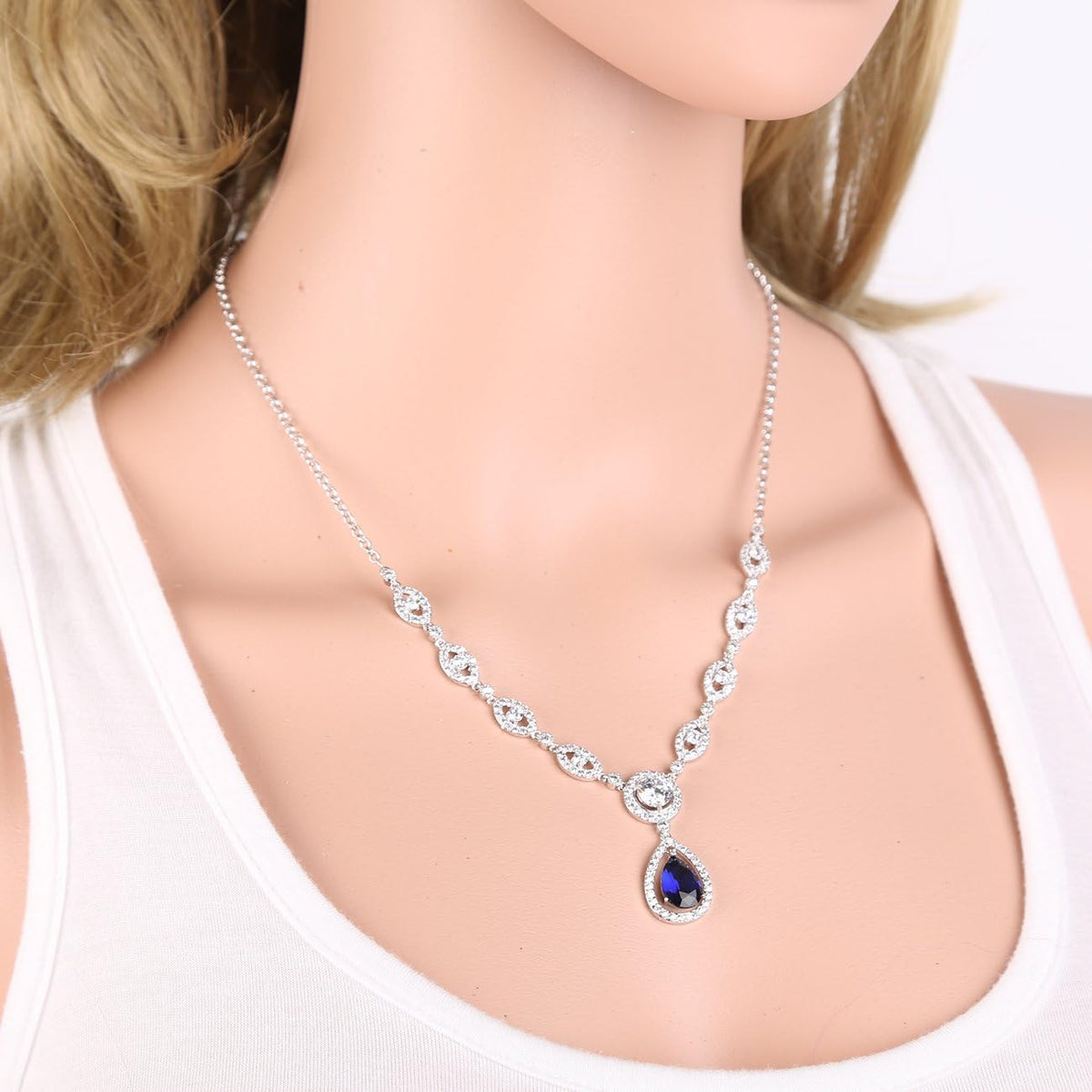 GULICX AAA - Juego de joyería para fiestas de mujer con collar, pen...
