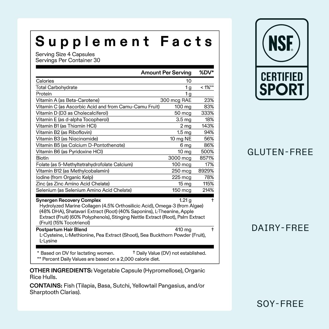 Suplemento para el crecimiento del cabello posparto Nutrafol