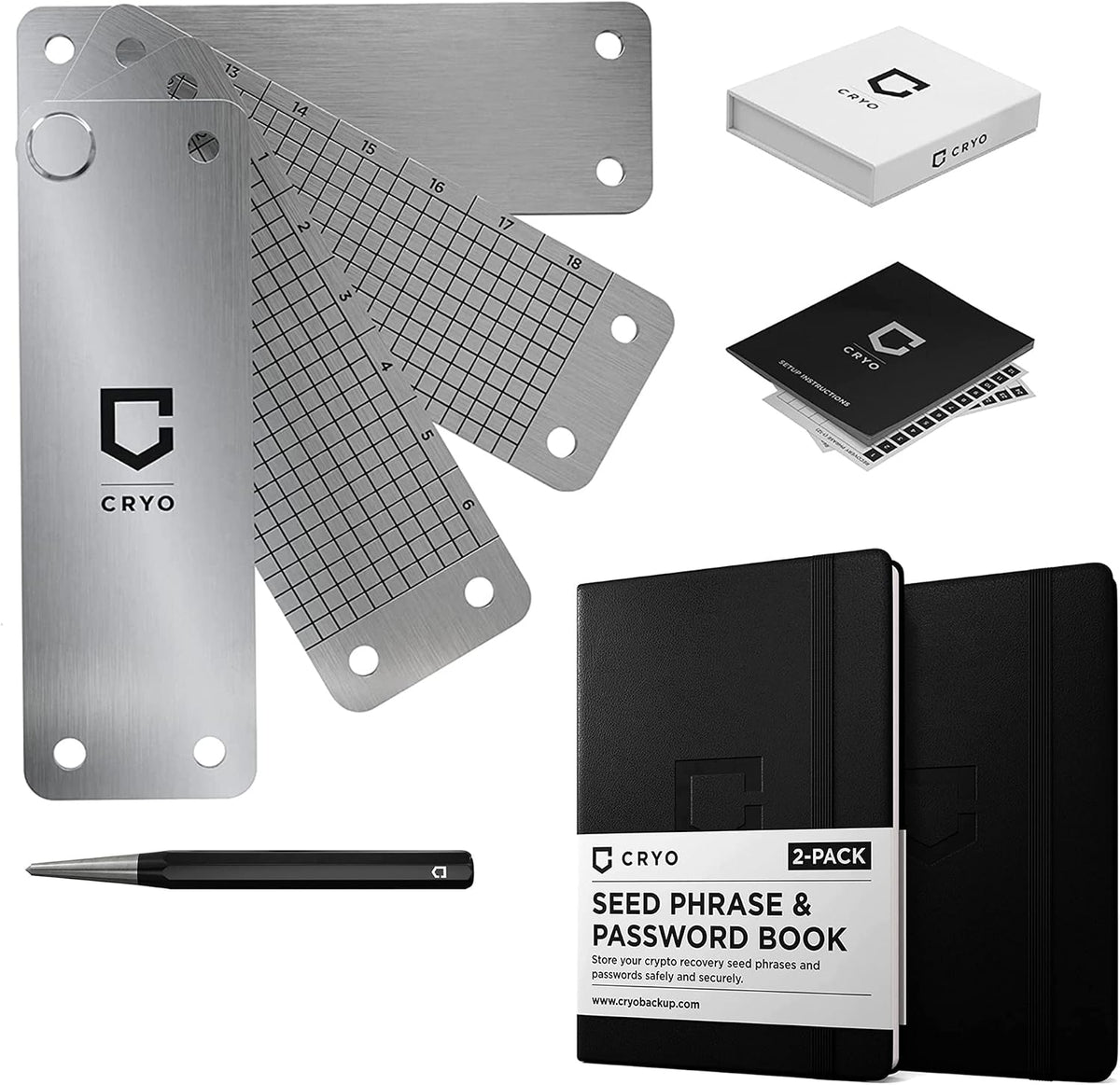 CRYO Paquete de almacenamiento de semillas criptográficas: cartera...