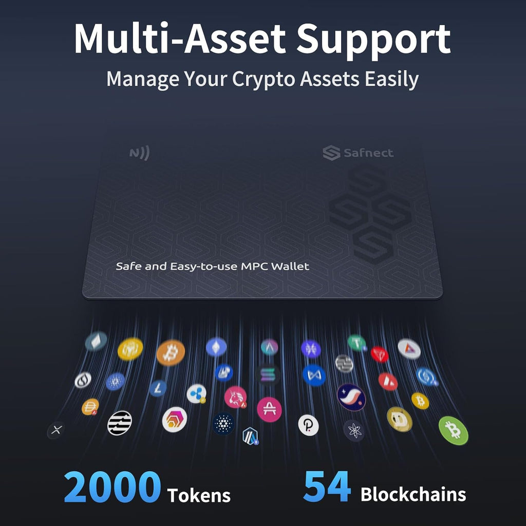Safnect NFC Crypto Hardware Wallet \u2013 3 tarjetas de reserva sin...