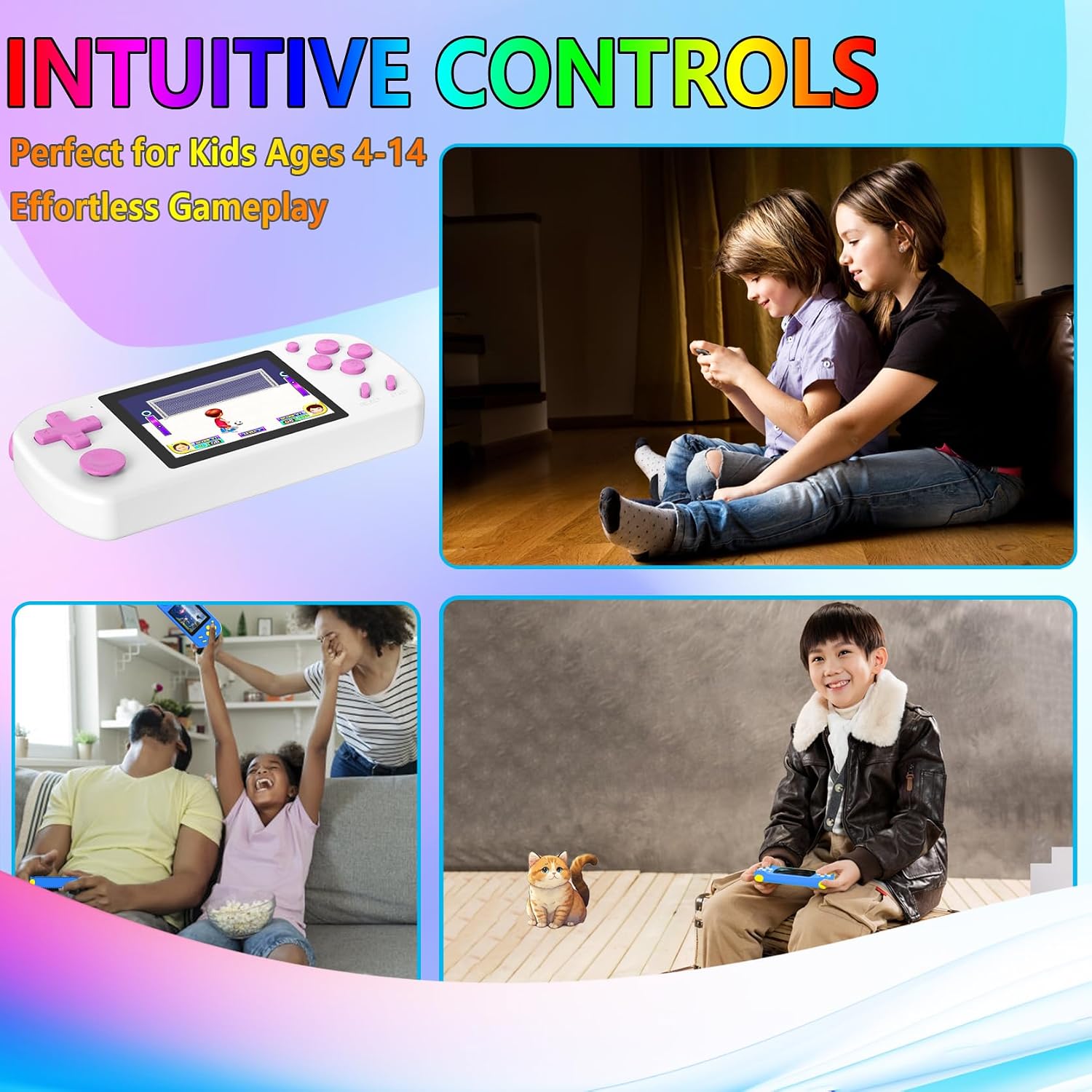 TEBIYOU Juegos de Mano para Niños con 218 Juegos de Video Integrado...