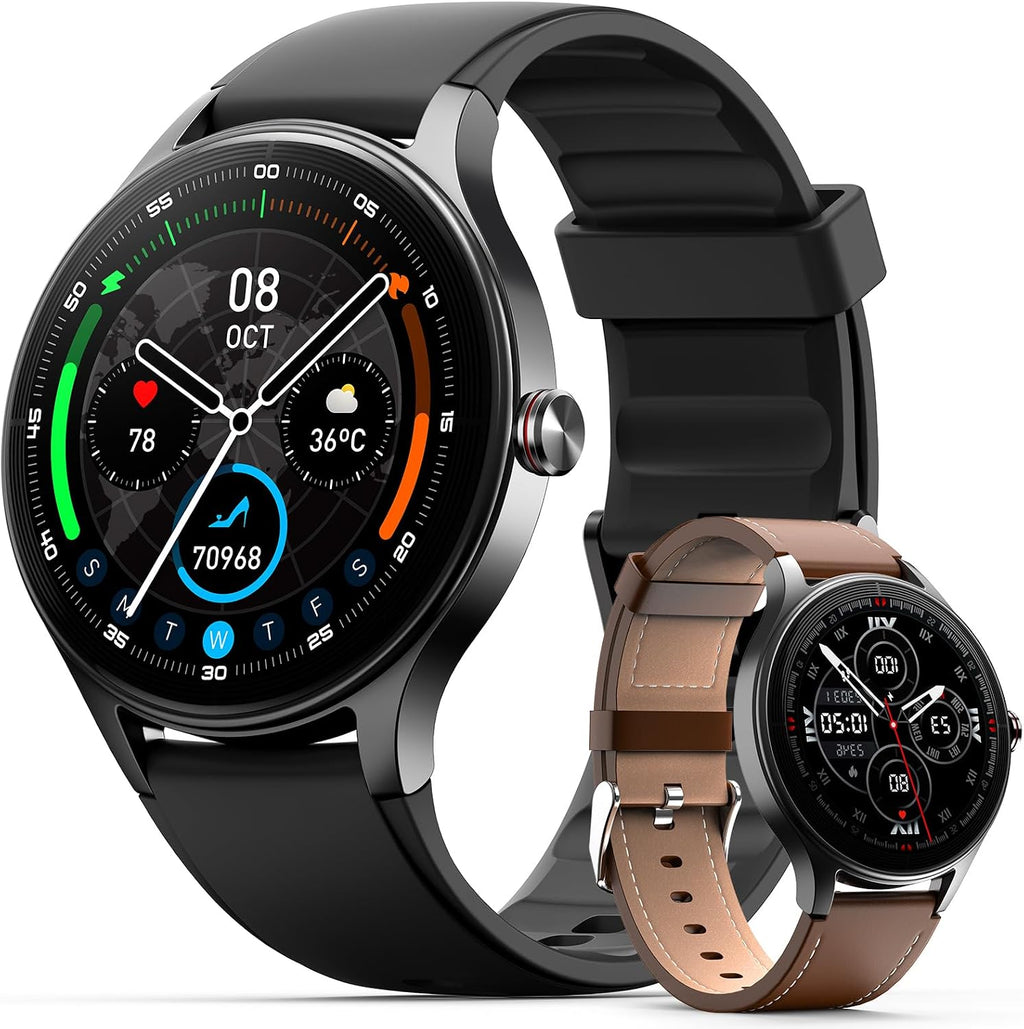 Woneligo Relojes inteligentes para hombres y mujeres, reloj AMOLED...