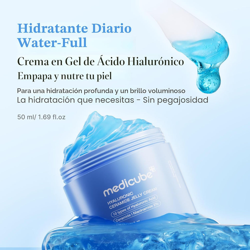 medicube Crema en Gel Hidratante de Ácido Hialurónico | Hidratante...