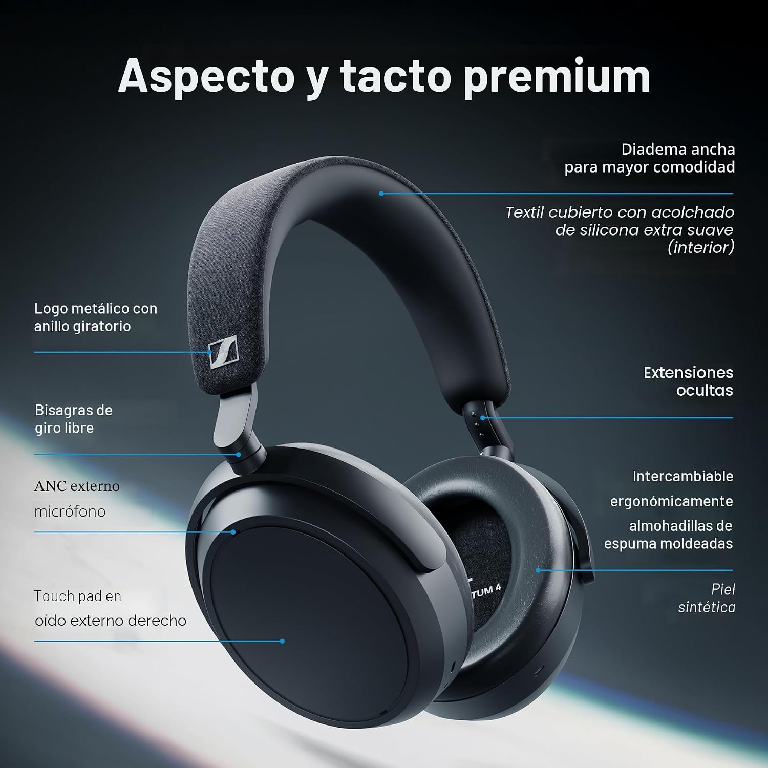 Sennheiser Consumer Audio Momentum 4 - Auriculares inalámbricos Blu...