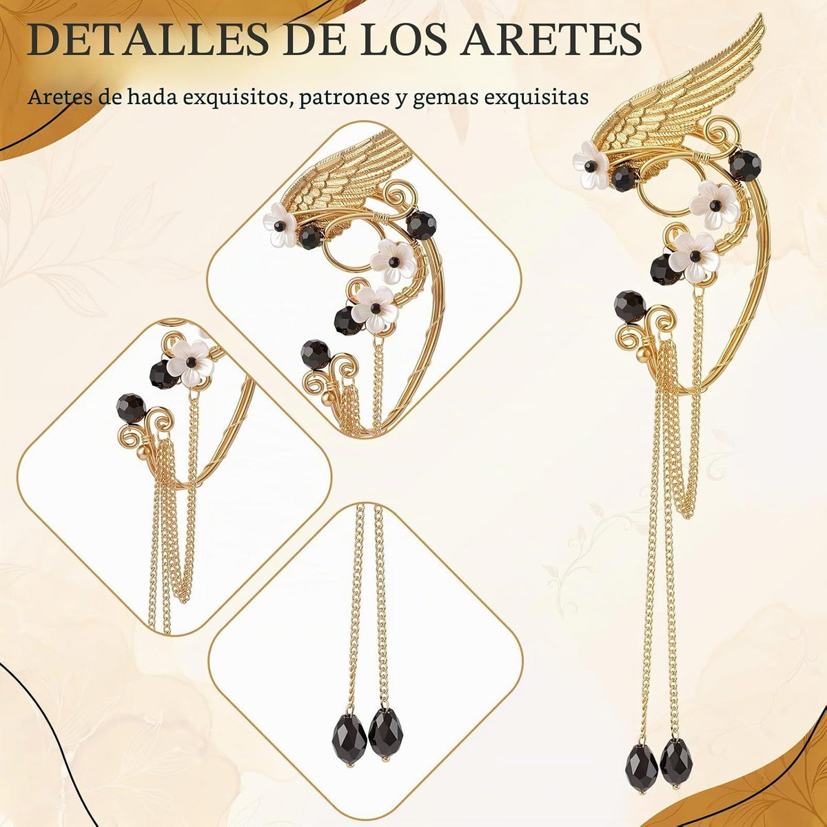 Liliaafar Juego de 4 accesorios renacentistas de elfos de hada, acc...