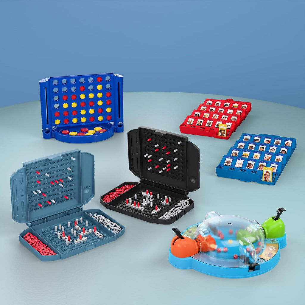 Hasbro Grab and Go! Paquete (paquete de 4), juegos de mesa de viaje...