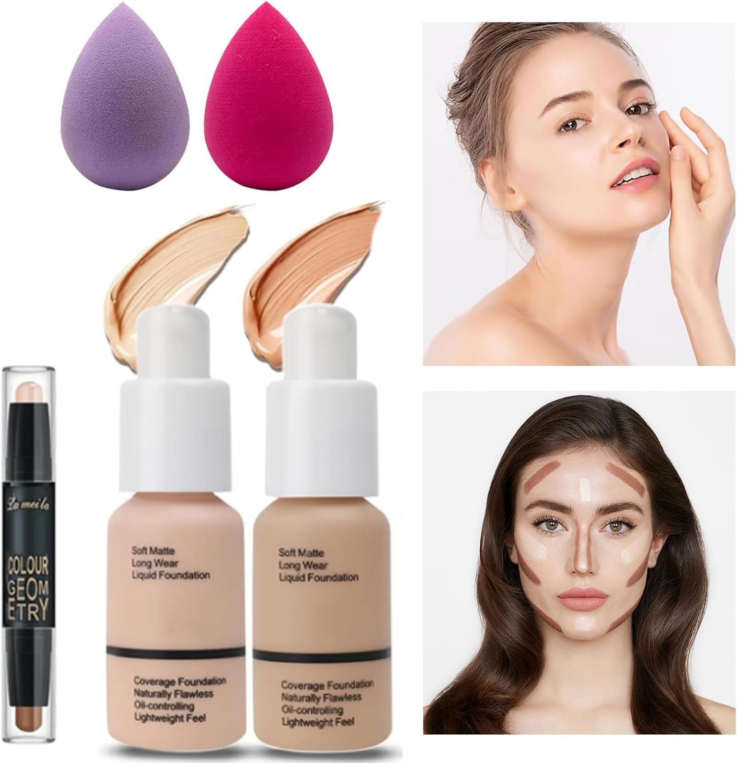 28 piezas Kit completo de maquillaje todo en uno para mujeres, jueg...