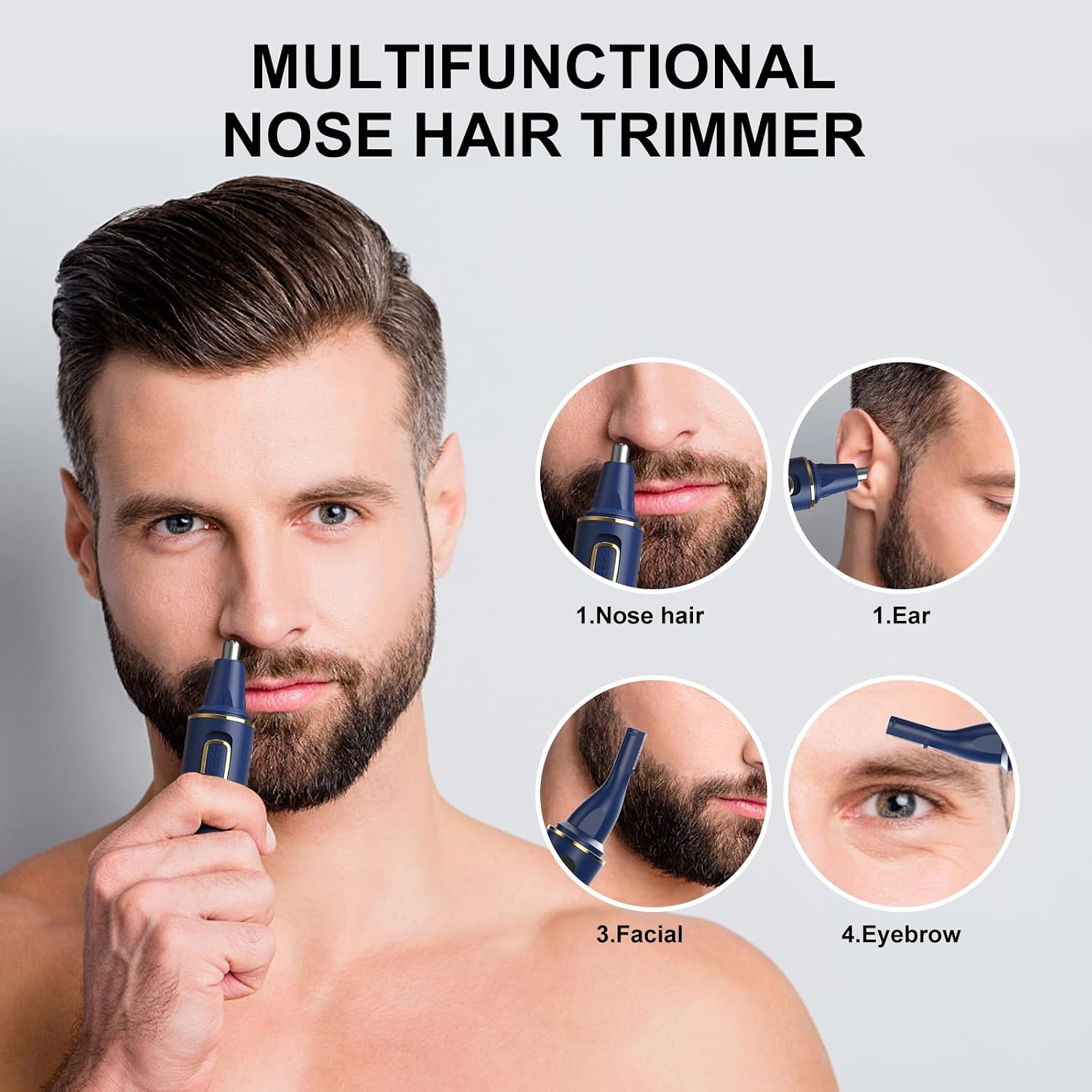 XOOMRSCP Recortadora de pelo de nariz para hombres, recortadora de...