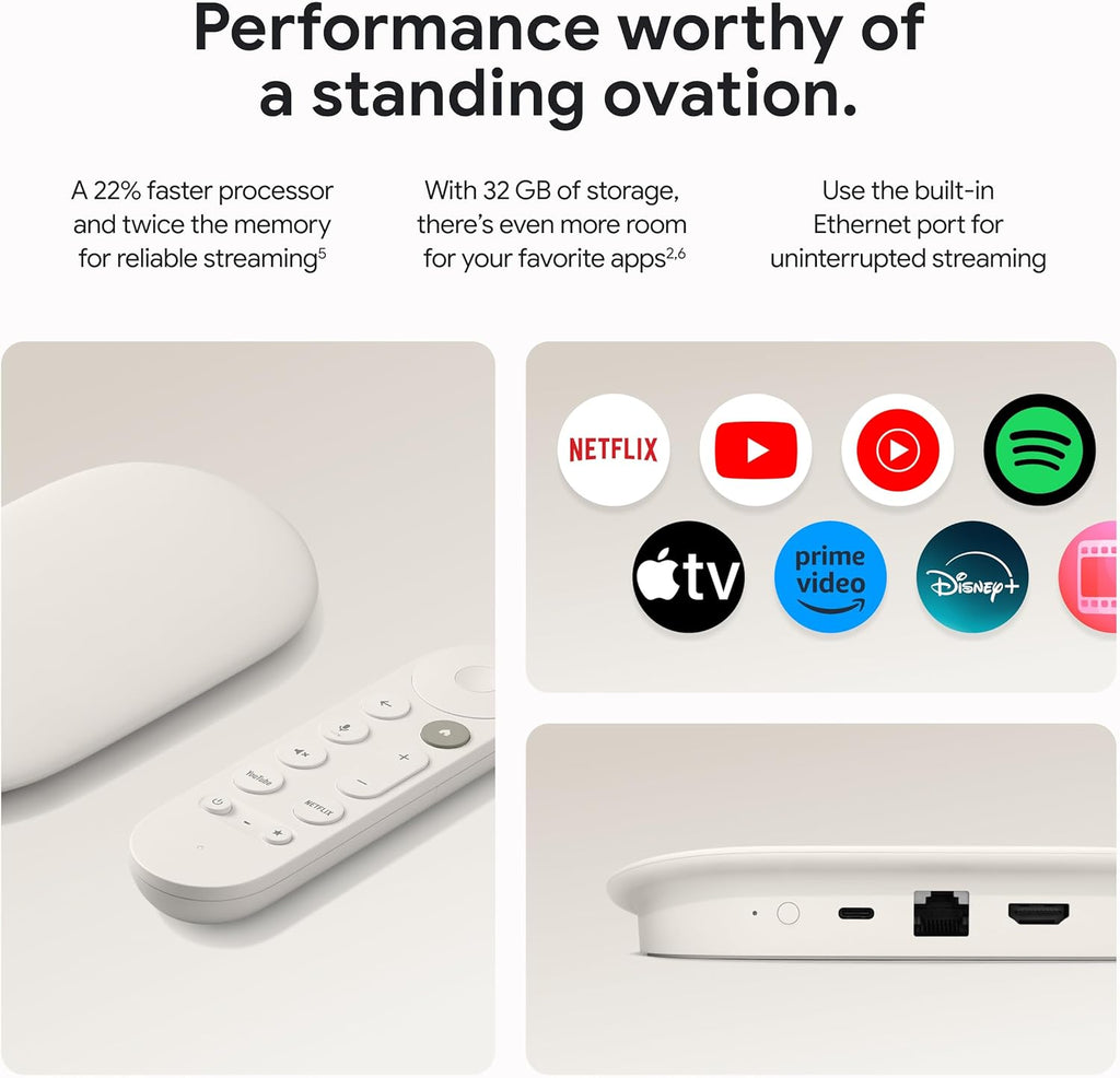 Google TV Streamer 4K - Entretenimiento de transmisión rápida en tu...