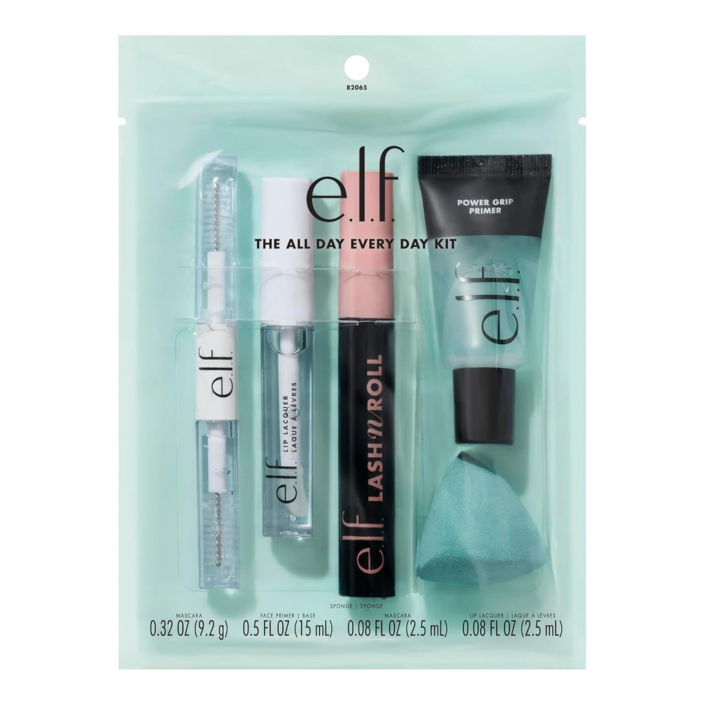 e.l.f. Kit de maquillaje todo el día, base facial hidratante, másca...