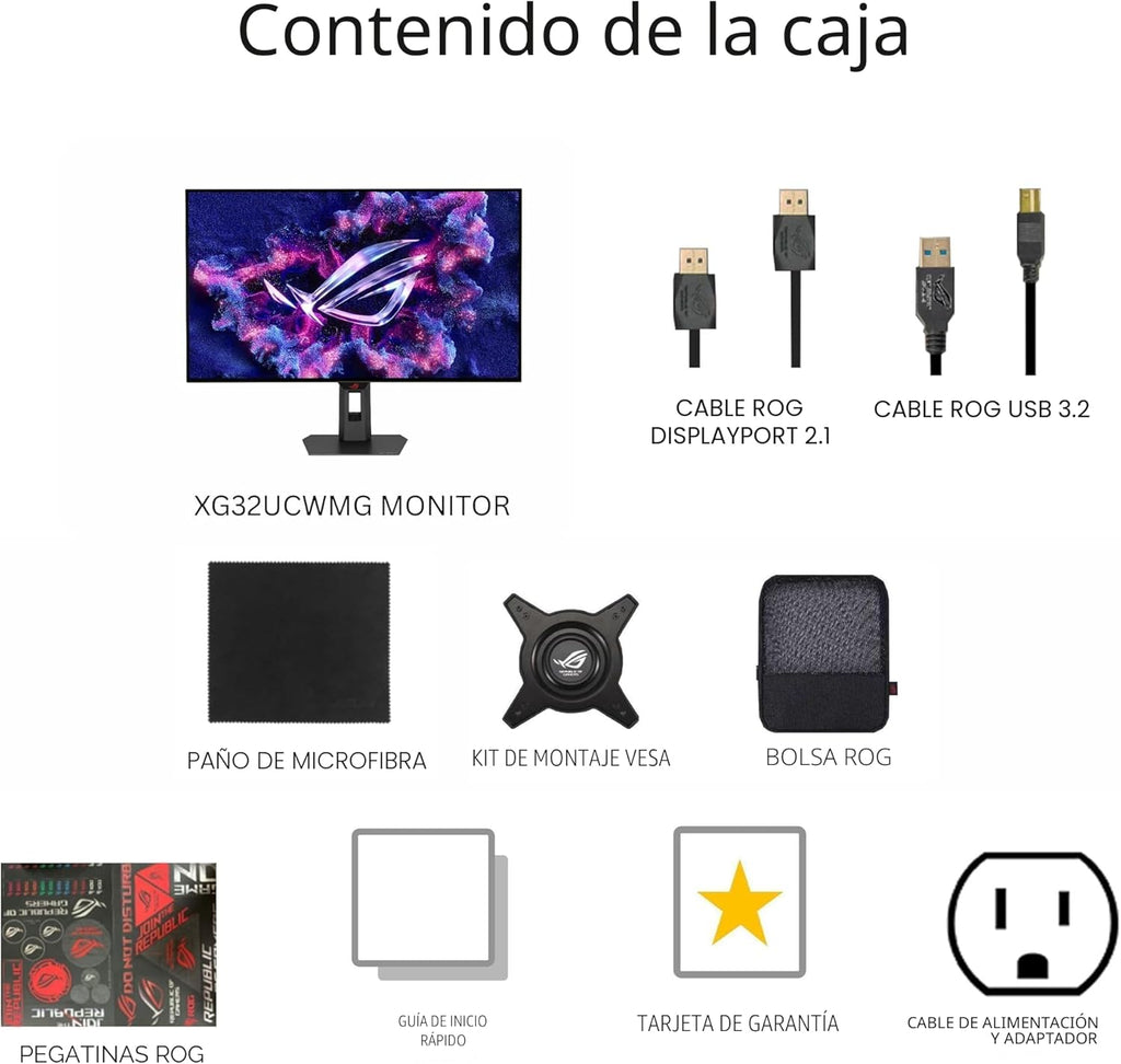 ASUS ROG Strix Monitor para juegos OLED 4K de 32 pulgadas (XG32UCWM...