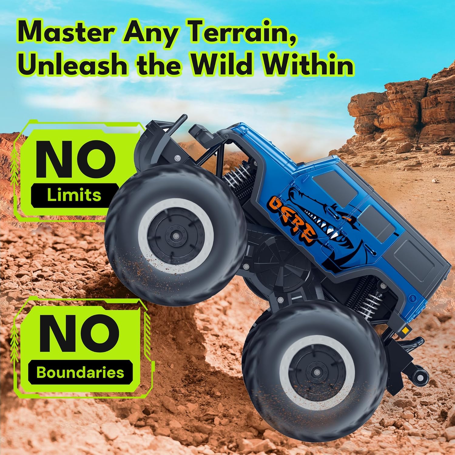 Threeking 1:16 Anfibio SUV Monster Truck All Terrain RC Car Crawler...