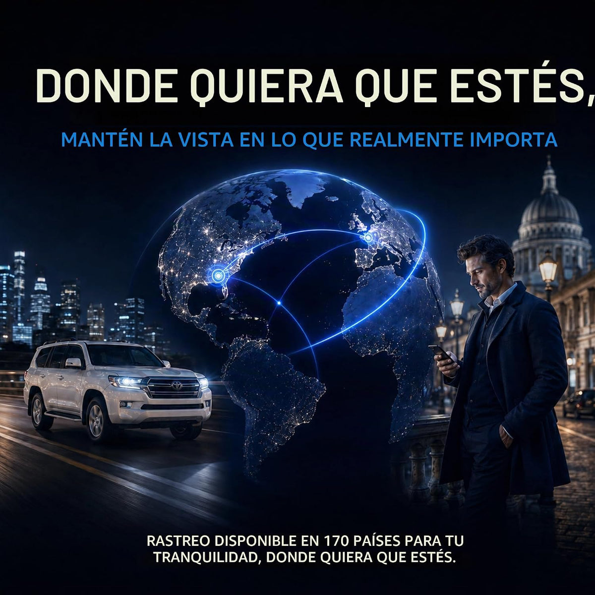Rastreador GPS para vehículos sin suscripción, dispositivo magnétic...