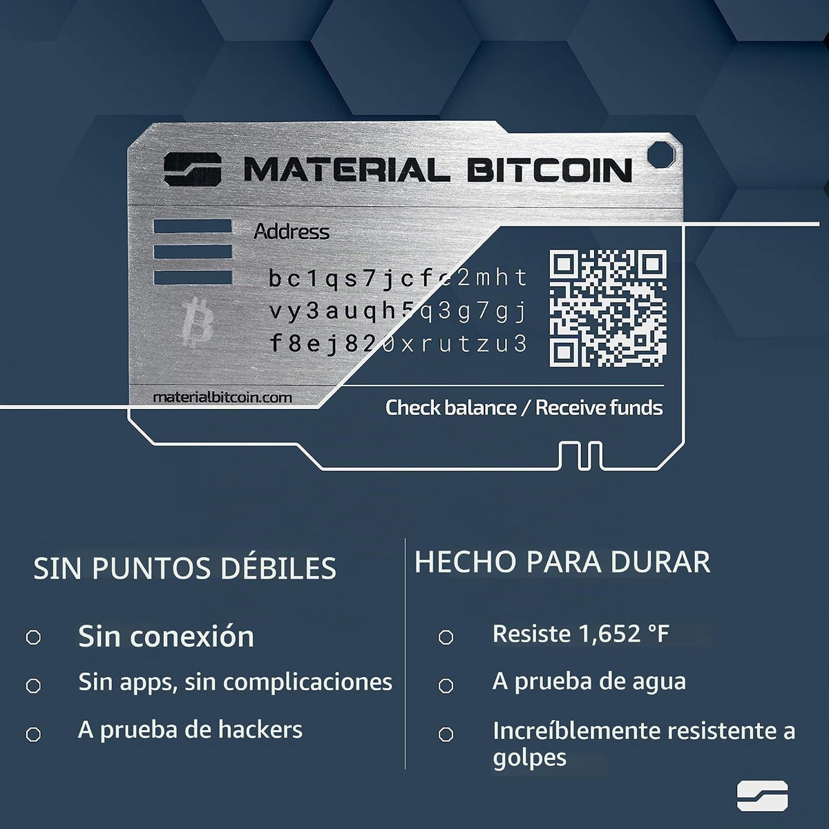 MATERIAL BITCOIN Estándar | La única billetera Bitcoin lista para u...