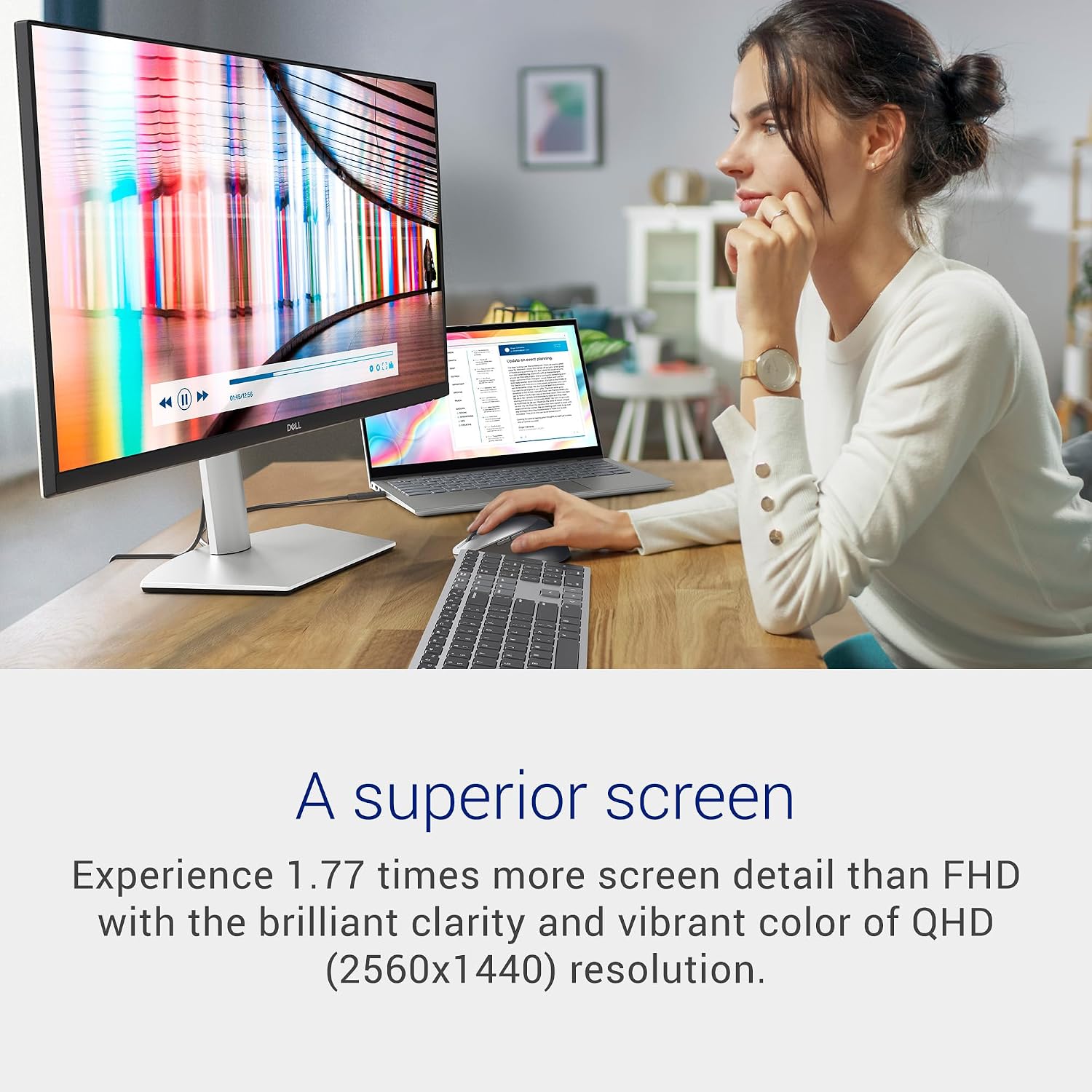 Dell Monitor S2722DC - Pantalla WQHD de 27 pulgadas (2560 x 1440) 7...