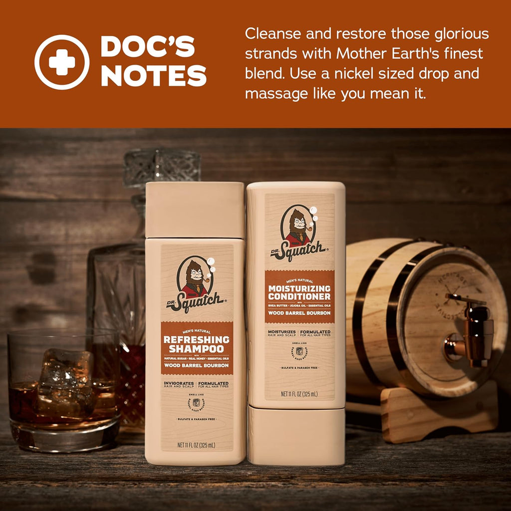 Dr. Squatch Set de champú y acondicionador natural para hombre, cha...