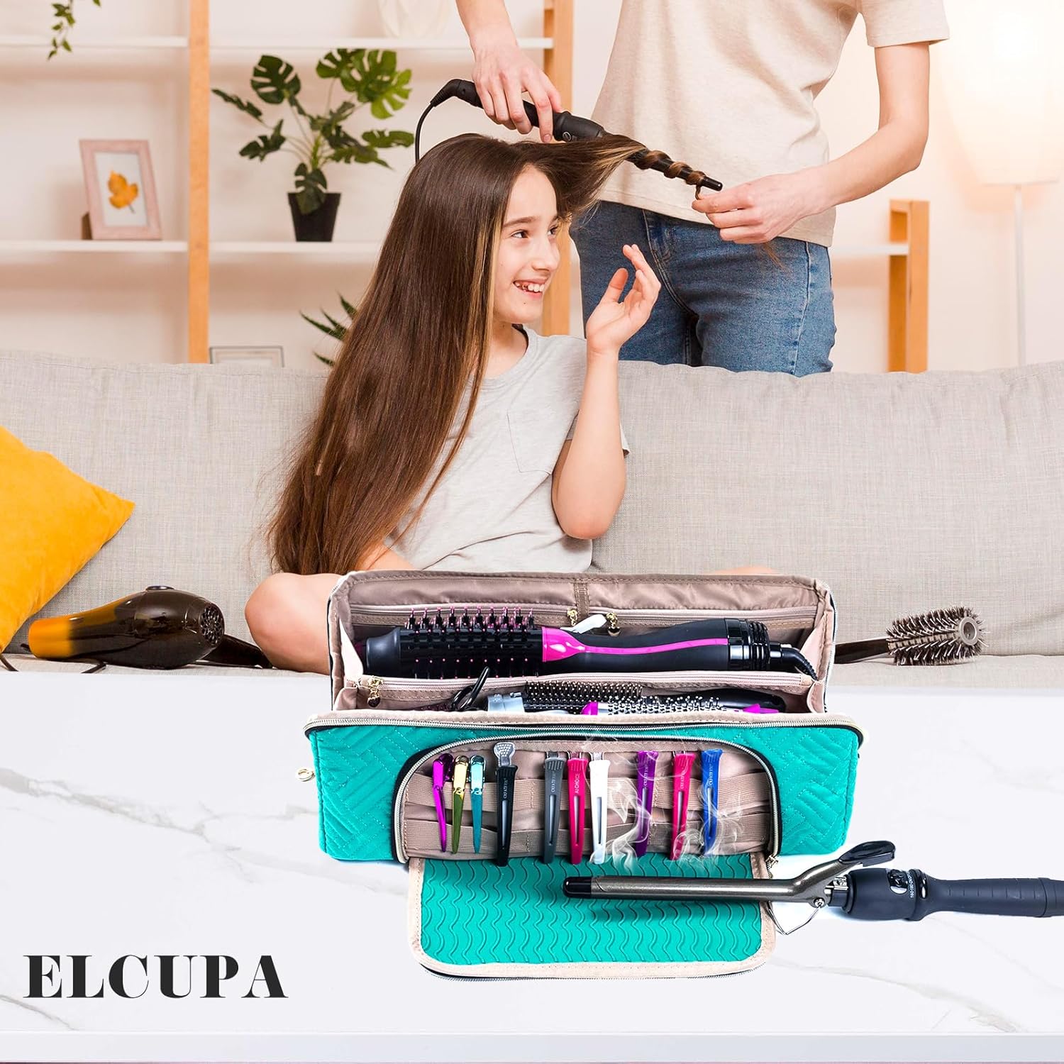 ELCUPA Bolsa de Viaje Grande - Organizador de Herramientas para el...