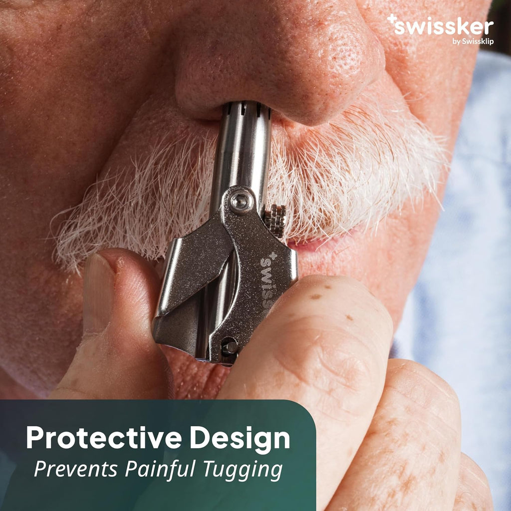 Swissklip Swissker - Recortadora de pelo de nariz para hombres, rec...