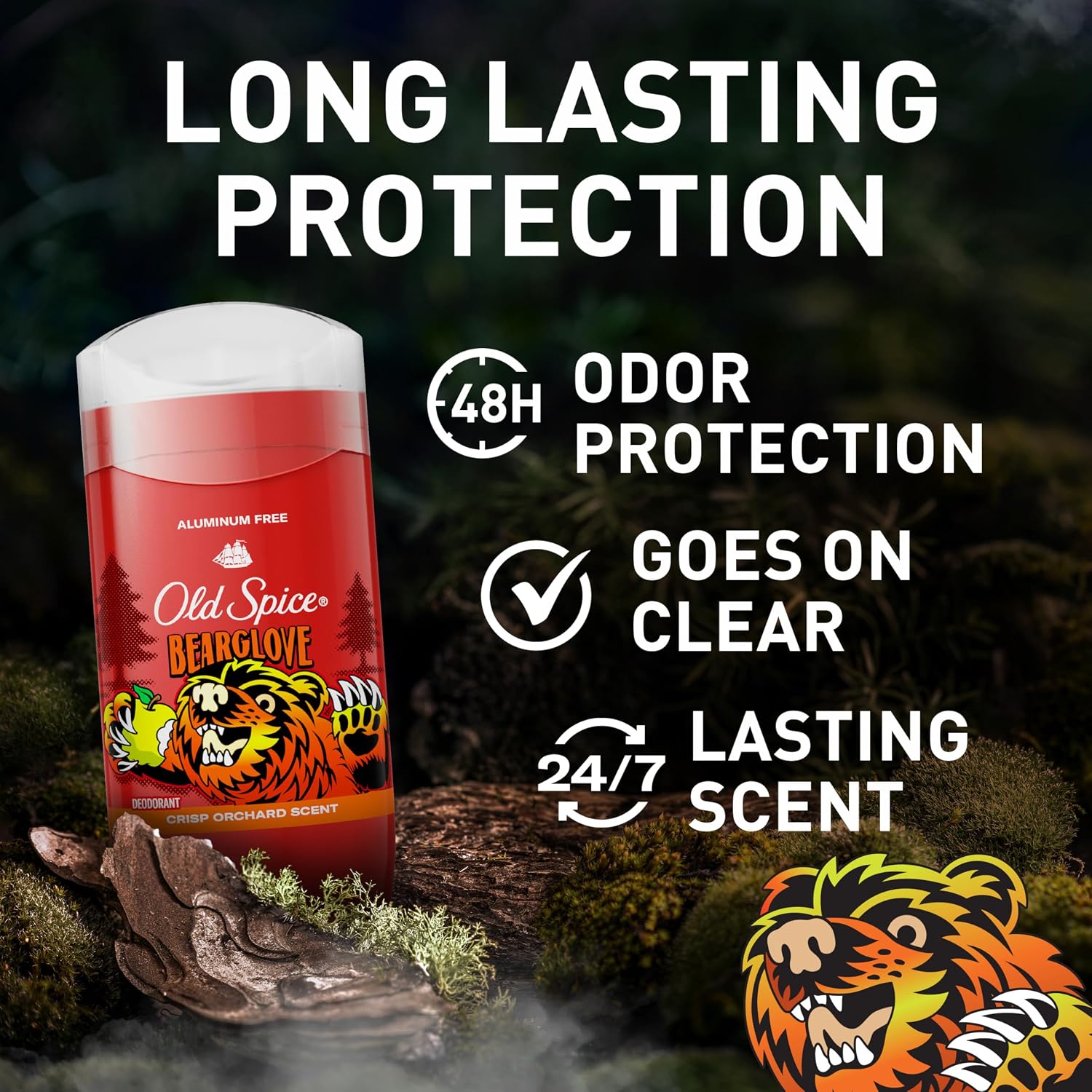 Old Spice Desodorante sin aluminio para hombres, protección contra...
