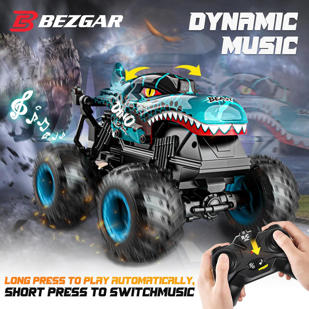 BEZGAR Monster Truck Toys - Camiones monstruo a control remoto con...