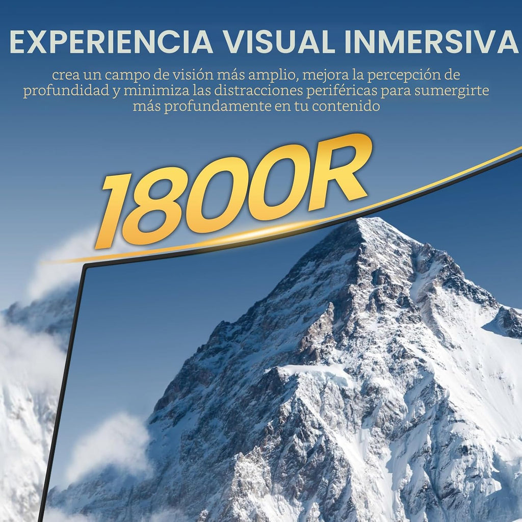 CRUA - Monitor curvo de 27 pulgadas en blanco, Full HD (1920x1080P)...