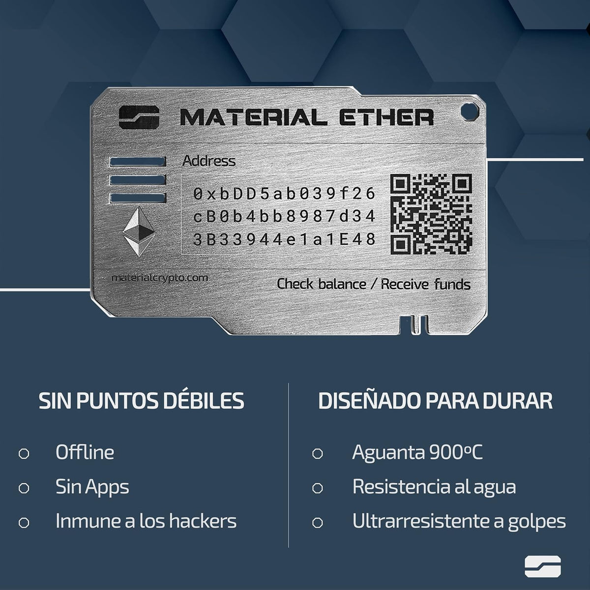 Material Ether \u2013 Cartera física ETH \u2013 Inhackable \u2013 D...