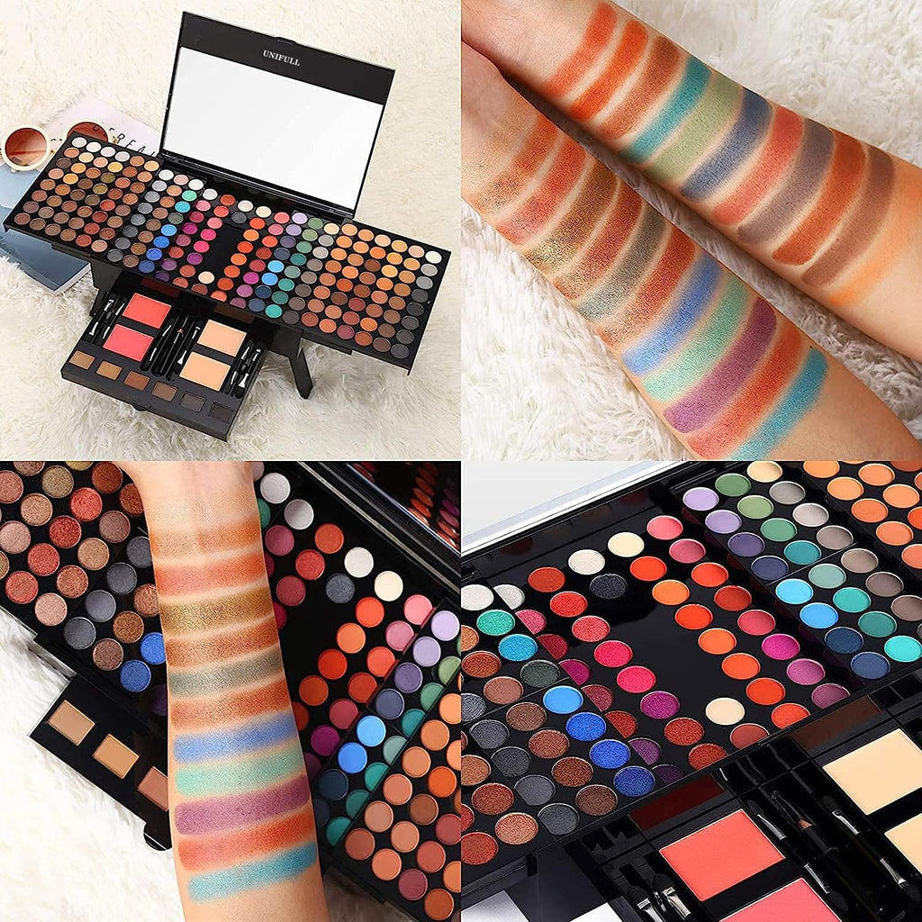 UNIFULL Juego de maquillaje de 190 colores, kit de maquillaje profe...