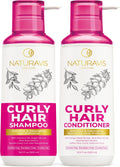 Juego de champú y acondicionador para cabello rizado, sin sulfatos...
