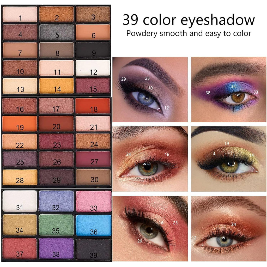MISS ROSE M - Paleta de maquillaje profesional de 58 colores, kit c...