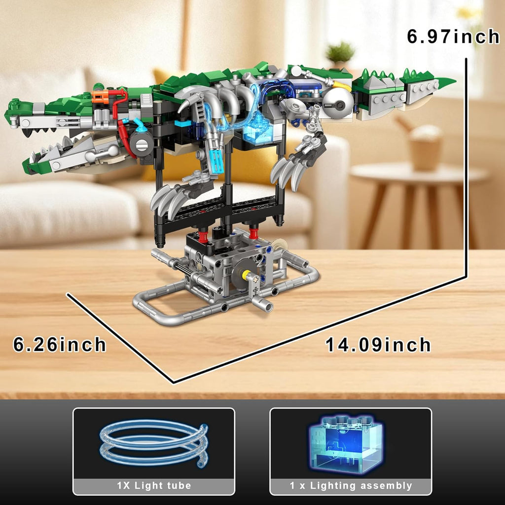 BeepZipp Kinetic - Kit de construcción de cocodrilo mecánico - Mode...