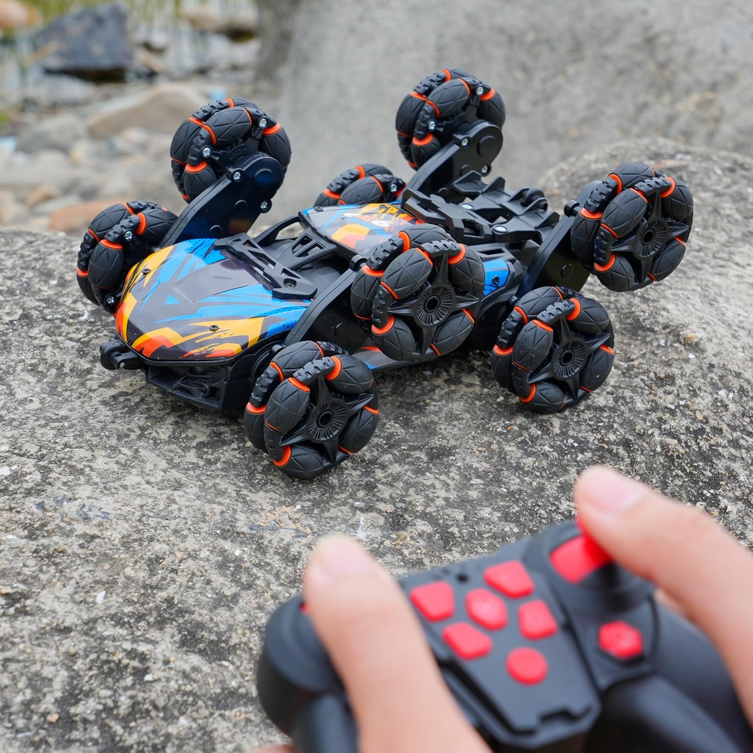 NEXBOX Enfriador de 8 ruedas controlado a mano juguetes de coche RC...
