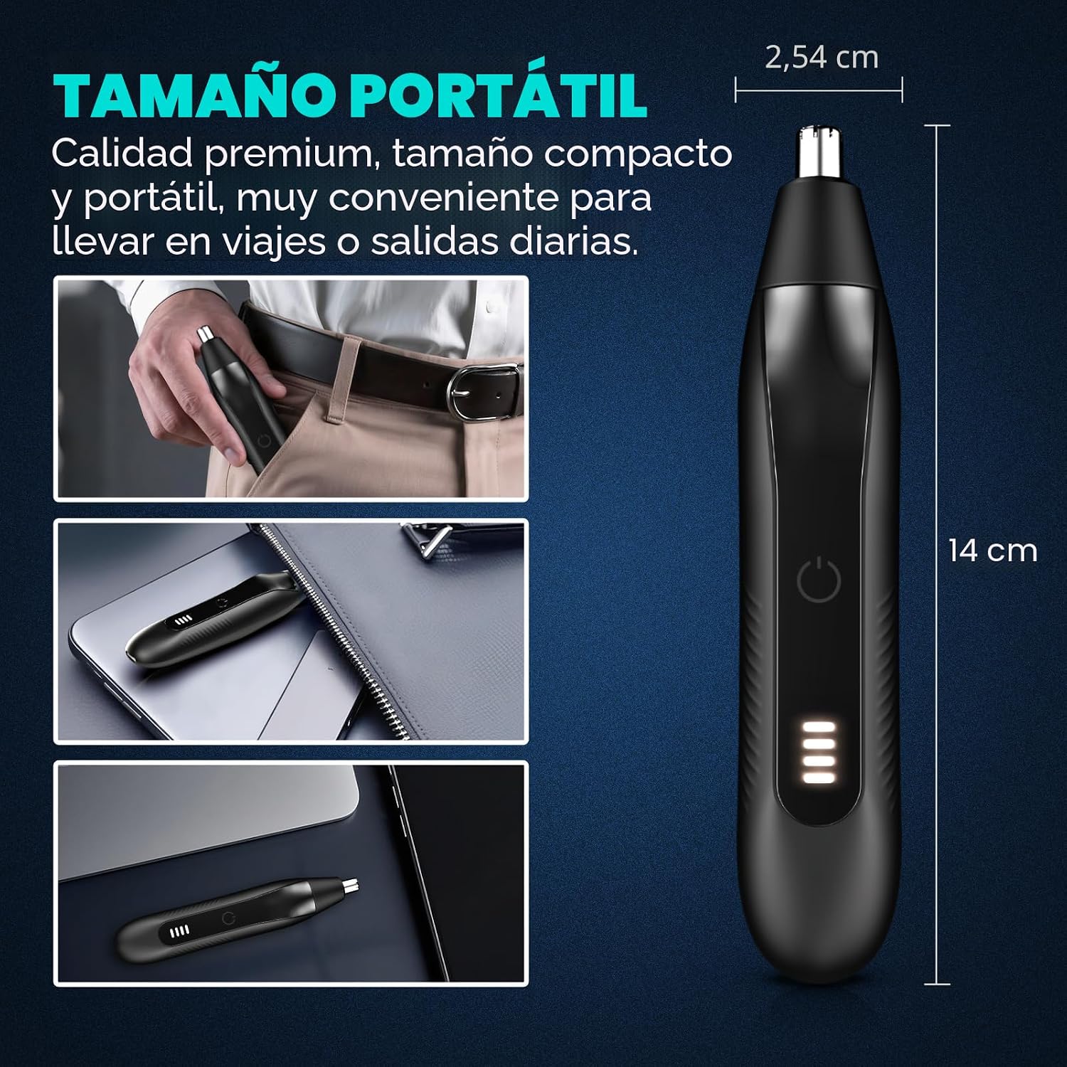 OMAMORI Cortadora de pelo de nariz para hombres, motor de 16000 RPM...
