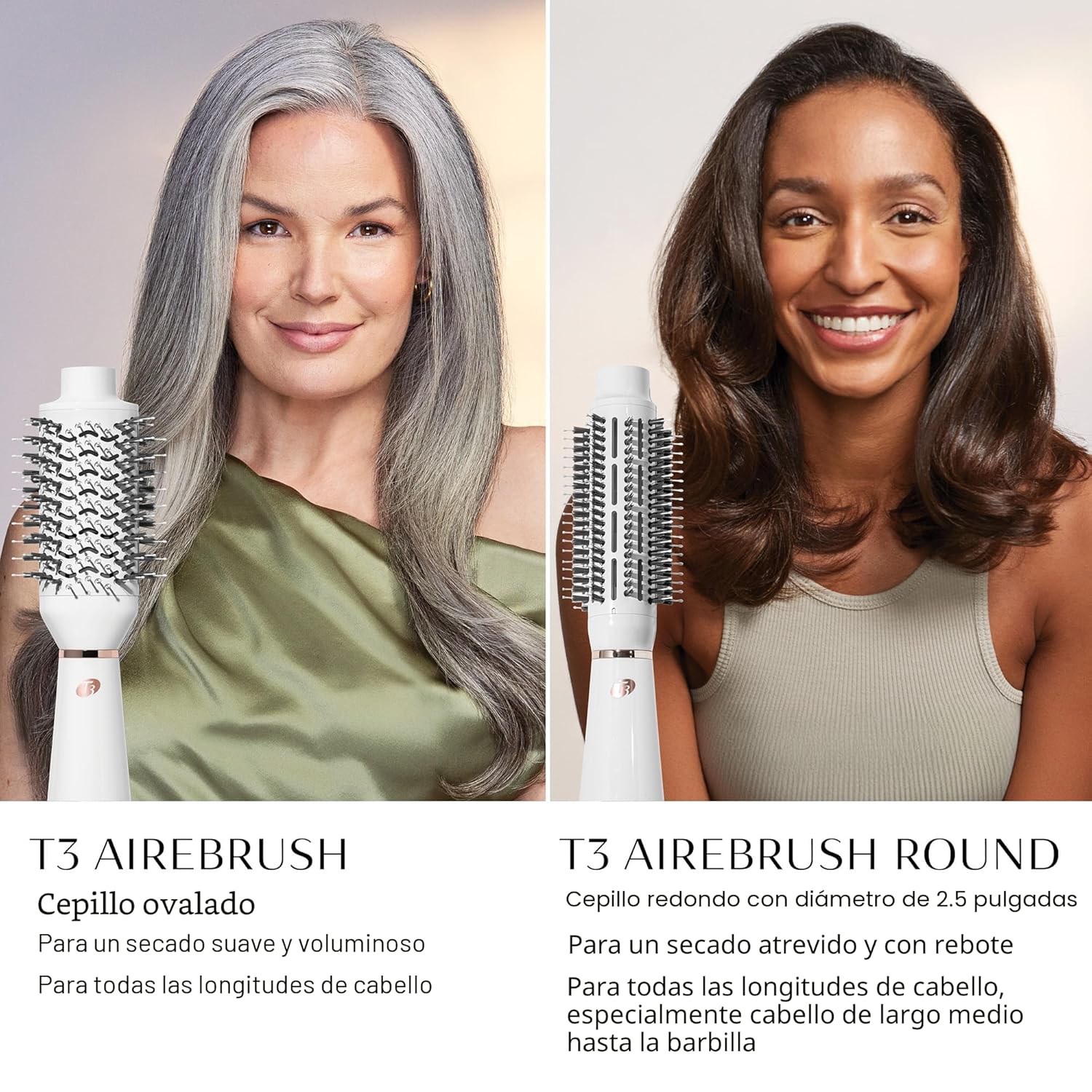 T3 AireBrush Cepillo secador de cabello alisador y voluminizador de...