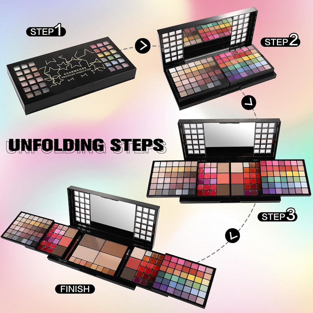 CHARMCODE Kit de maquillaje todo en uno, kit de maquillaje para muj...