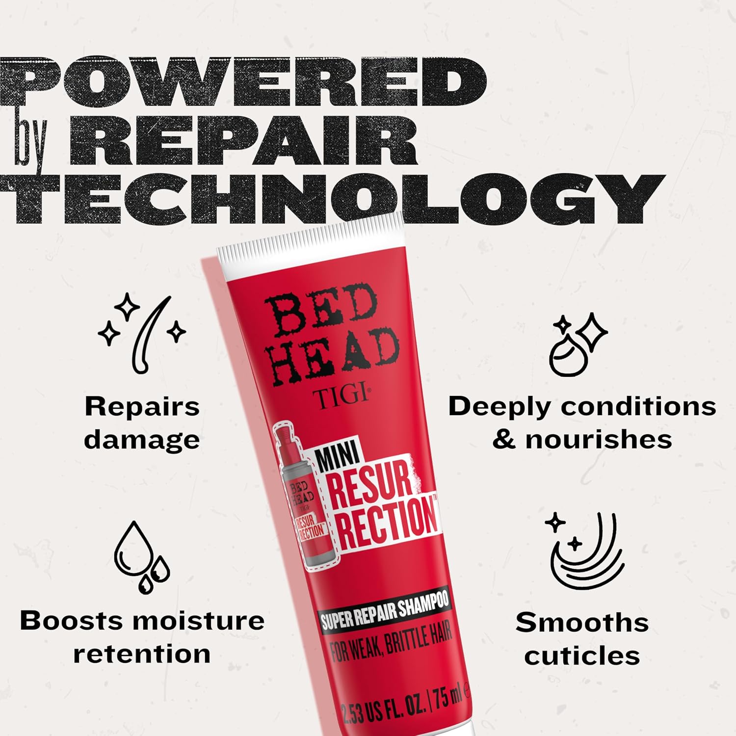 Bed Head by TIGI Resurrection Super Repair Shampoo Travel Mini - Ch...