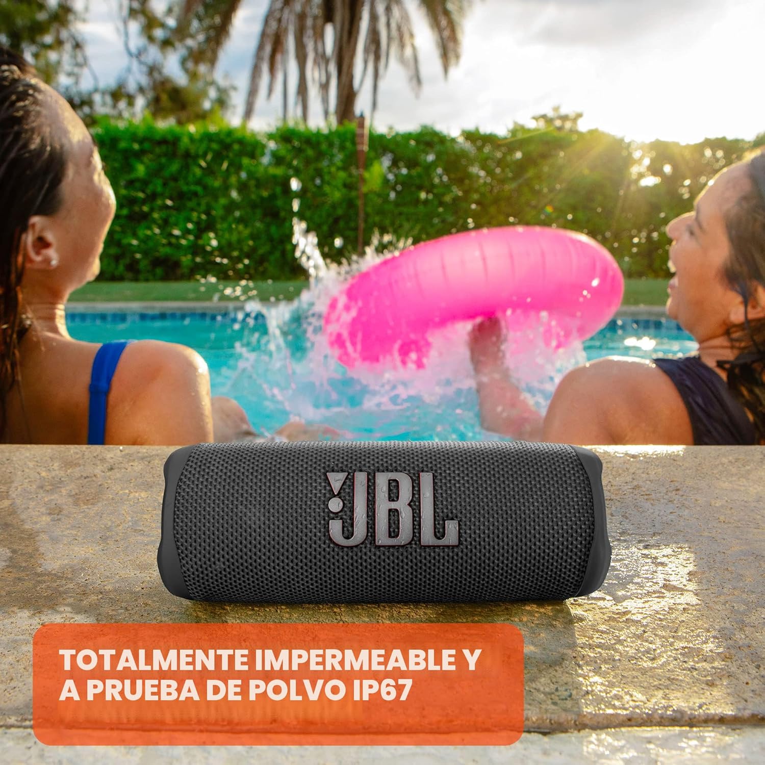 JBL Flip 6- Altavoz Bluetooth portátil, sonido potente, graves prof...